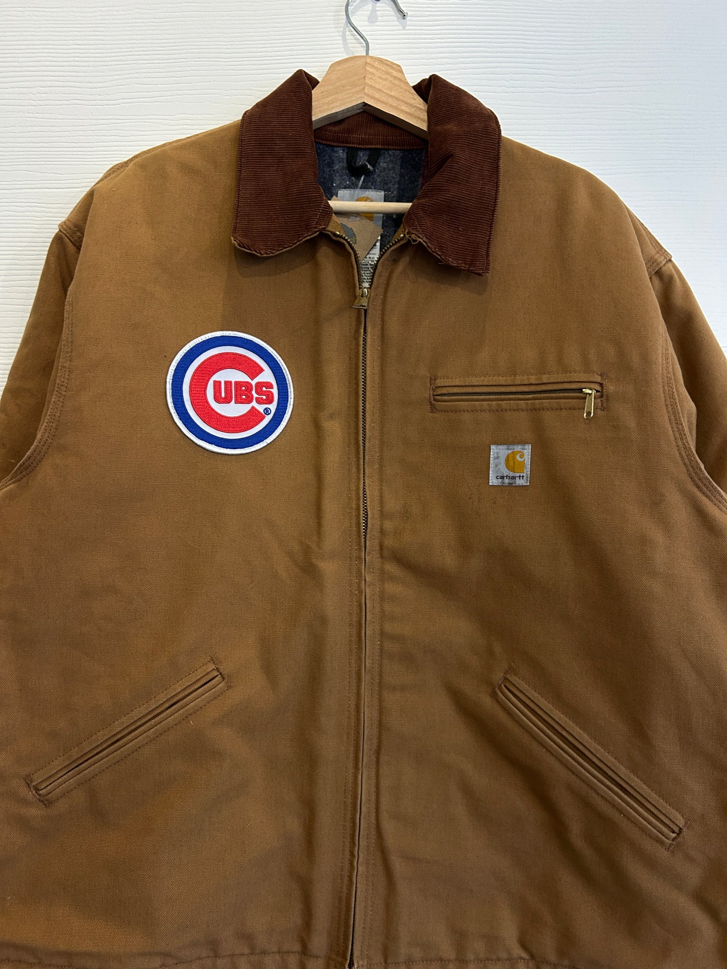 Carhartt cubs flannel lined Detroit jacket