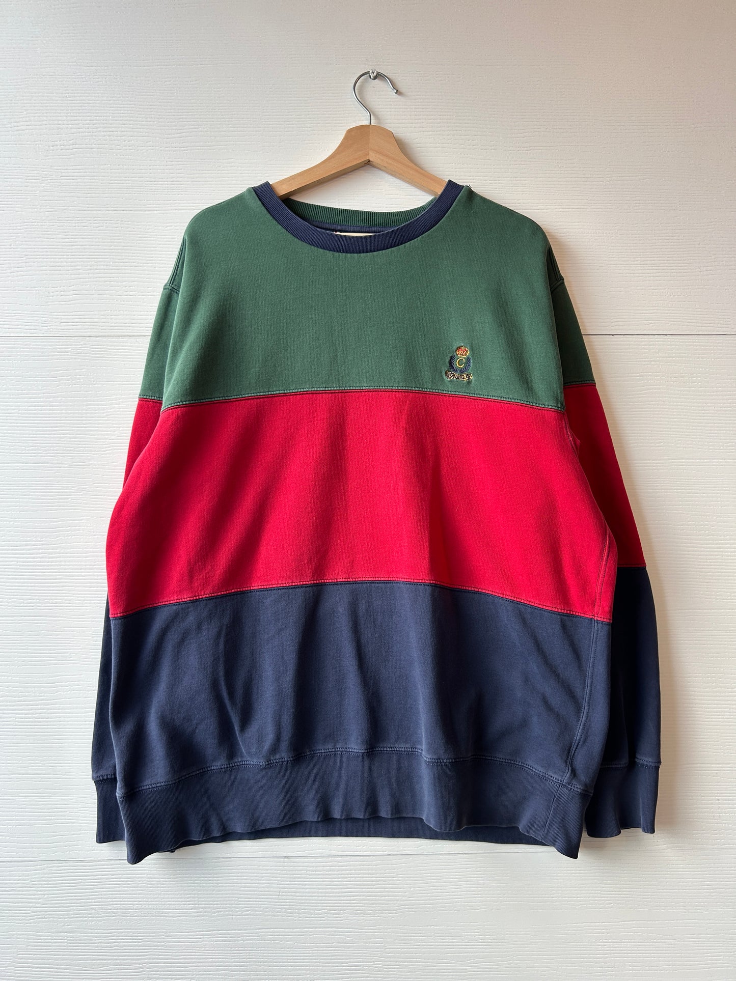 Chaps color block crew - XL