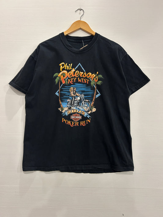 Y2K poker run Harley tee - L