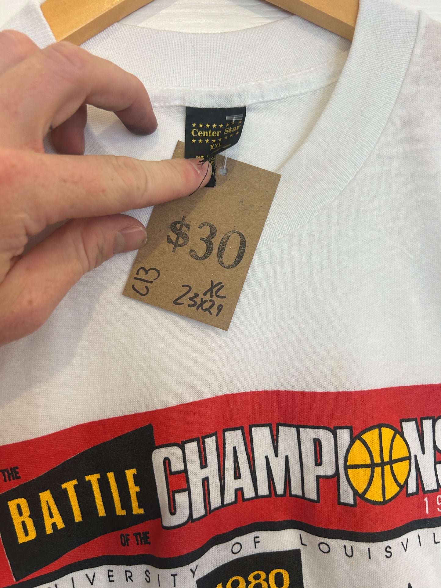 1990 ncaa Louisville shirt - XL