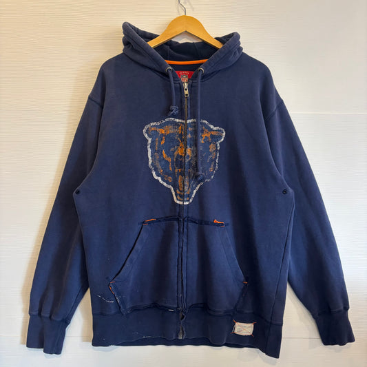 Vintage Distressed Bears Zip Up L