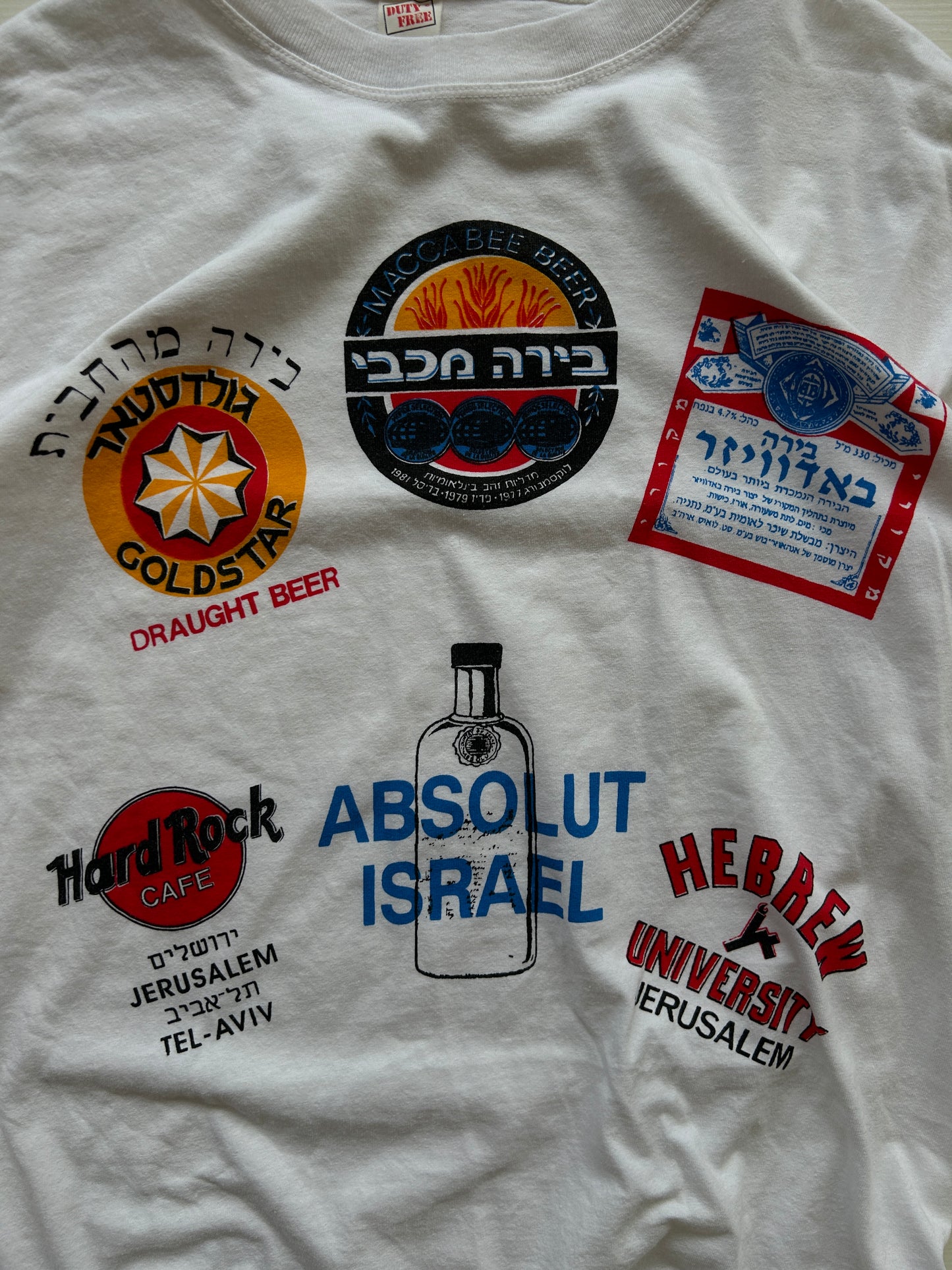 Vintage Israel beer print tee