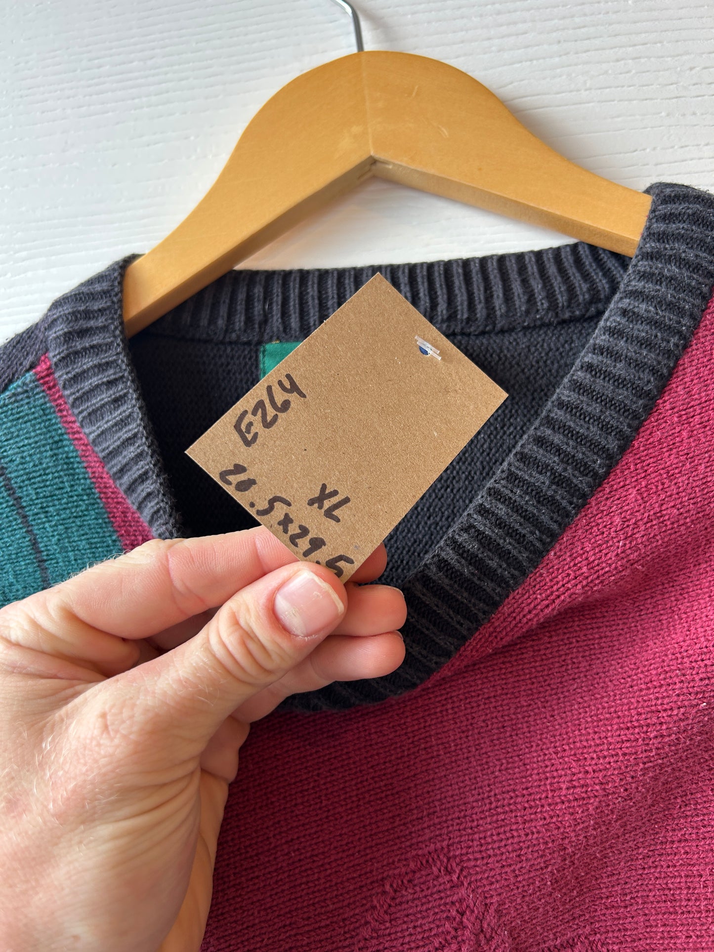 Color block golfer sweater - XL