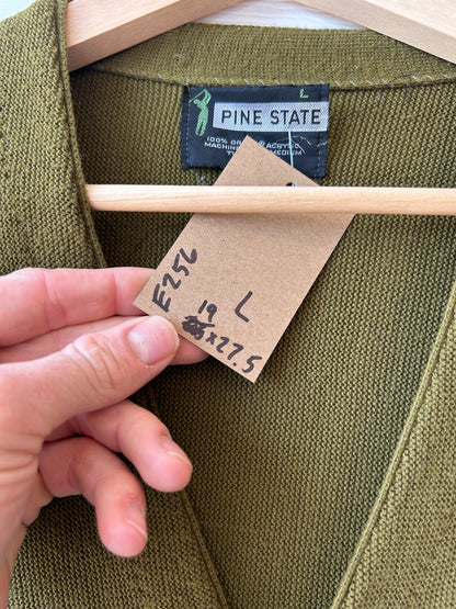 Pine state olive cardigan - L
