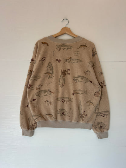 Fish All over print fleece - M