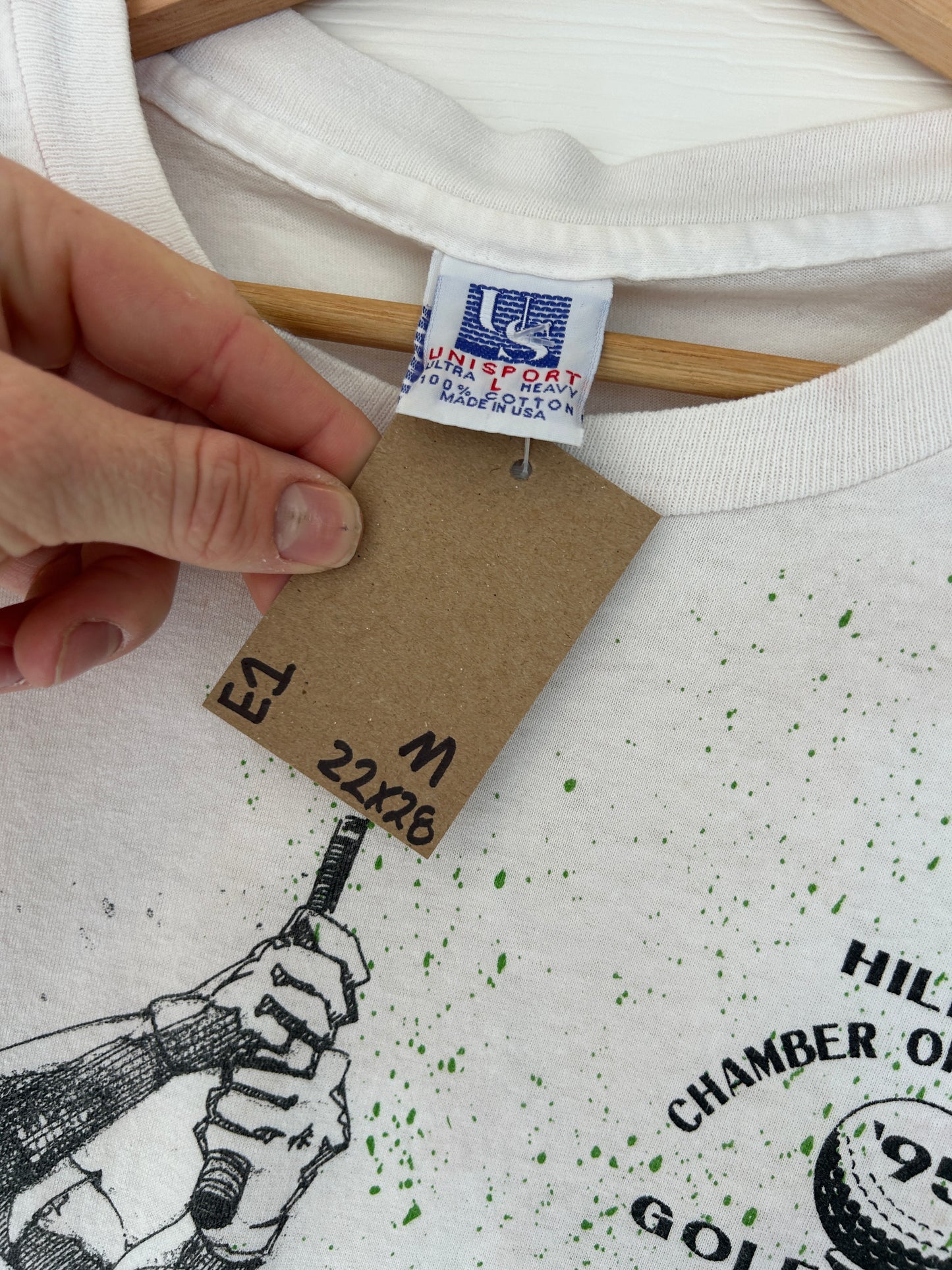 Golf outing all over print tee - M