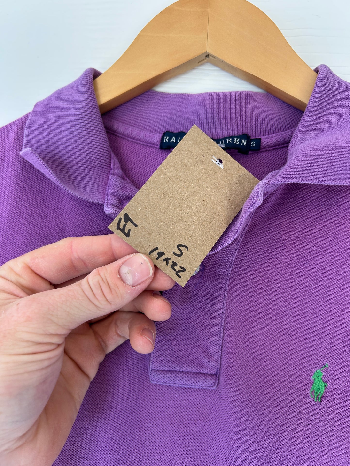 Purple Ralph Lauren polo tee - S
