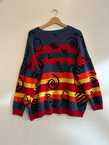 Y2K tide card log sweater